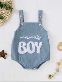 Male And Female Baby Corduroy Suspender Towel Embroidery