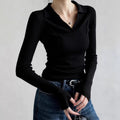 Womens Fashionable Vintage Slim-Fit Knit Sweater