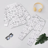 Girls Sketch Coloring Comfortable DIY Hand-painted Graffiti Suit