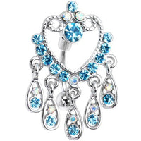 Love Wings Navel Ring Reverse Upside Down