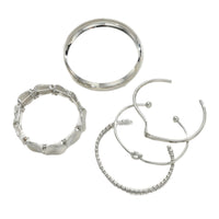 Retro Minimalist Chain Bracelet For Women Fashionable Mixed-style Open Design