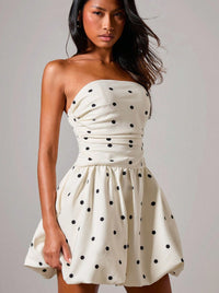 Cross-border Women's Polka Dot Printed Mini Tube Dress