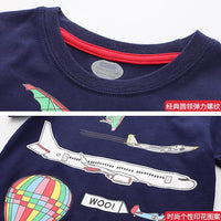 Summer Children's Cute Printed Embroidered Short-sleeved Cartoon T-shirt