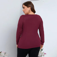 Women's Long Sleeve Slim Fit Knit Pullover Top
