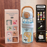 Summer Large Capacity High Temperature Resistant Plastic Double Drinking Water Bottle