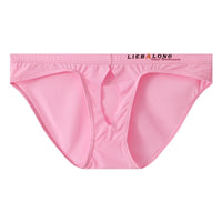 Men's Front Fastening Leak Breathable Low Waist Sexy Ice Silk Briefs