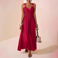 Womens Long Sleeveless Dress With Thin Straps