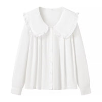 Women's Doll Collar Long-sleeved Casual Shirt