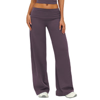 Relaxed-fit Fold-over-waist Wide-leg Sweatpants