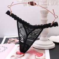 Women's Thong Transparent Seamless Seductive Lace Pure Color