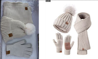 9-color Men's And Women's Knitted Hat Scarf Gloves