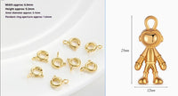18K Gold Plated Strong Color Retention Spring Fastener