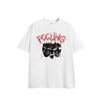 INF Men's Clothing Emotional Face Gothic Print T-shirt