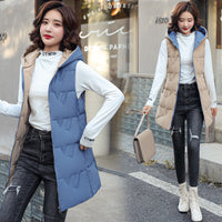 Women's Double-sided Hooded Down Jacket Coat