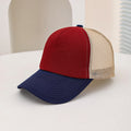 Men's Multi-color Sponge Top Mesh Trucker Hat For Sun Protection, Fashionable And Versatile, Suitable For Spring And Summer Outdoor Outings And Sports Wear.