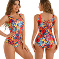 Bikini One Piece Swimsuit Slim Print