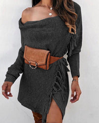 European And American Knitted Tassel Sweater Coat