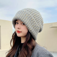 Women's Autumn And Winter Warm Thick Knitted Hat