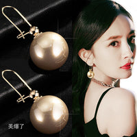 Large Pearl Silver Pearl Ear Clips For Women