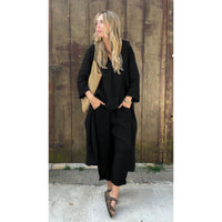 Shirt And High-waisted Loose-fitting Pants Workwear Set