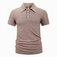 Men's Cotton Stripe Trendy Short Sleeve