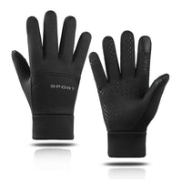 Touch Screen Plush Thickened Warm Windproof Anti-skid Waterproof Outdoor Riding Gloves