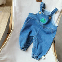 Boys' Fashion Simple Denim Backpack Pants