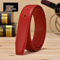 Headless Two-layer Leather Belt Body Caviar Leather