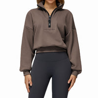 Sports Sweater Stand Collar Loose Windproof Warm