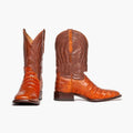 Embroidered Tube Edge Stitching Plaid Pointed Men's Boots