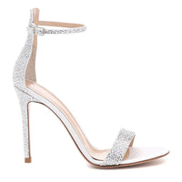 Women's Stiletto High Heel Sandals With Rhinestones