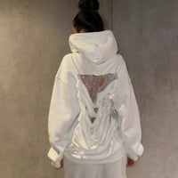 Women's Sexy See-through Mesh Patchwork Hoodie