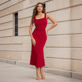 Summer New Arrival Waist-Cinching Bodycon Maxi Dress Sexy Slim-Fit