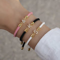 New Woven Colored Bracelet With Diamond Studded 26 Letter Bracelet