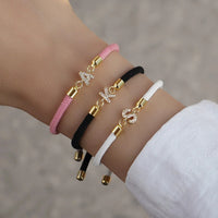 New Woven Colored Bracelet With Diamond Studded 26 Letter Bracelet