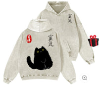 Pure Cotton Washed Vintage Hooded Sweatshirt With Double-layer Hood