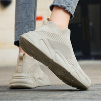Men's Mid-cut Laceless Knit Sock Shoes