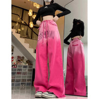 American-style Vintage Ombre High-waisted Jeans