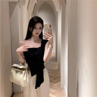 Spicy Girl Style Cropped Irregular Off-the-Shoulder Camisole For Women