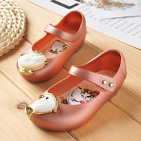 Children's Sandals Girl Velcro Princess Shoes
