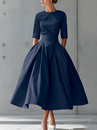 Fashionable Chic And Elegant High-Waisted Swing Dress