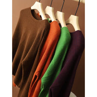 Seamless Wool Cashmere Soft Glutinous Warm Loose Pullover Knitting