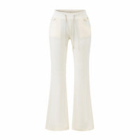Adorned With Beaded Chains Flared Casual Trousers