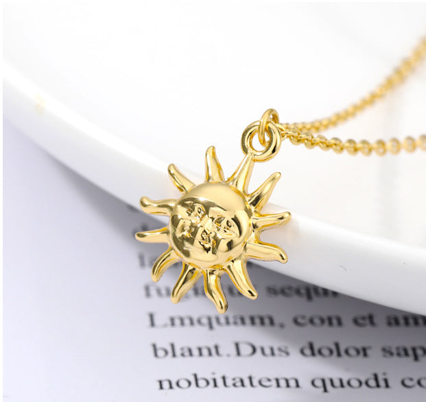 European And American Retro Personalized Sun Necklace