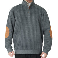 Patchwork Small Squares Men's Long Sleeve Casual Sweatshirt