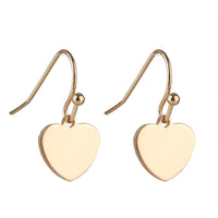 Classic Ball-Hook Geometric Lightning Heart Earrings