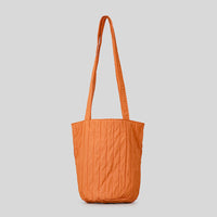 Women's Fashion Simple Vertical Stripes Pleated Bucket Bag