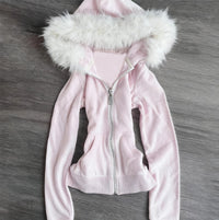 European And American Fluffy Hat Sweater Vintage Coat