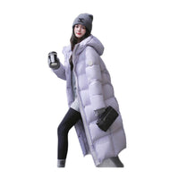 Slim Fit Warm Over-the-knee Lengthened Down Jacket Women