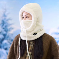 Windproof Warm Winter Sleeve Cap Female Riding Fleece-lined Bandana